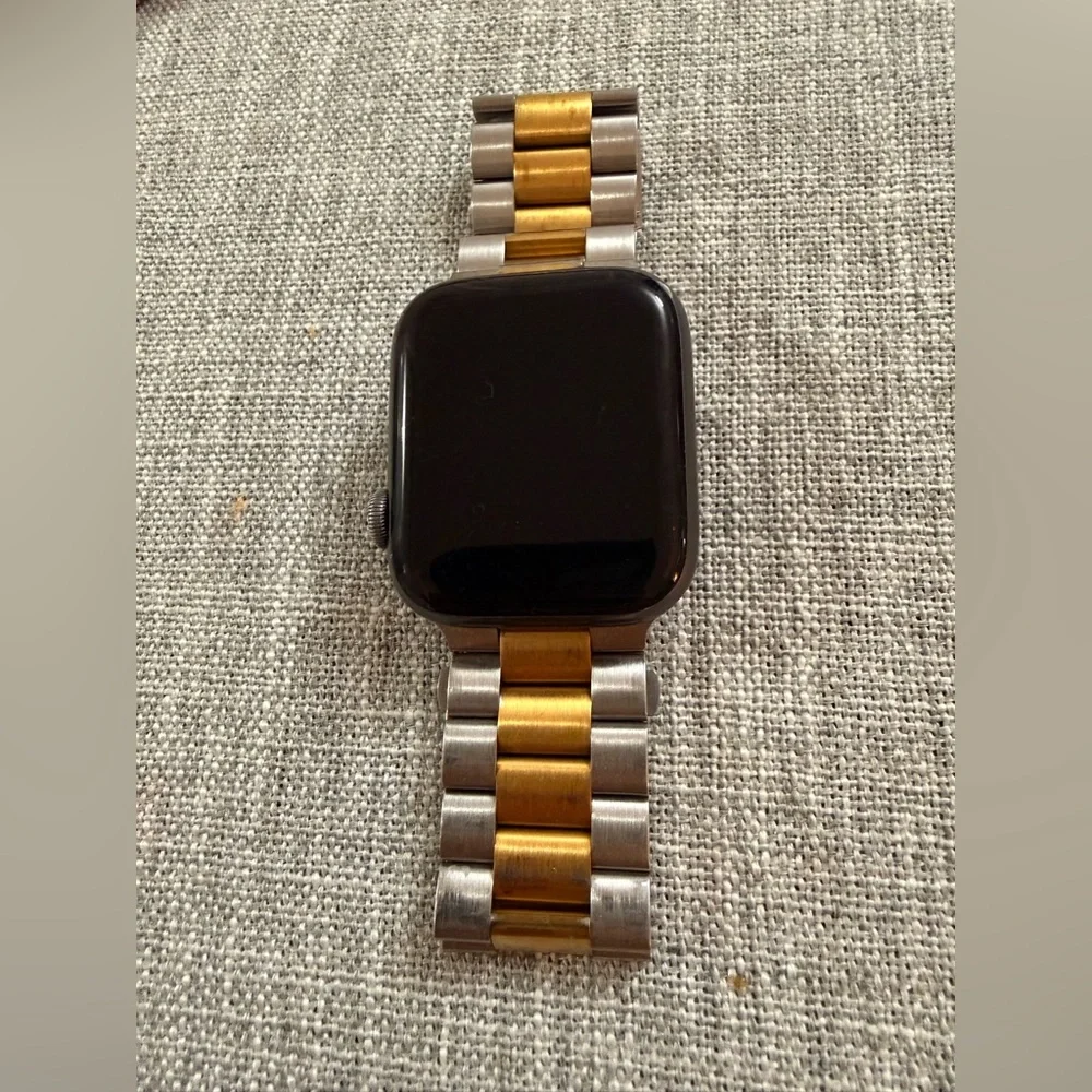 Apple Smartwatch with Gold and Silver Band